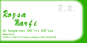 rozsa marfi business card